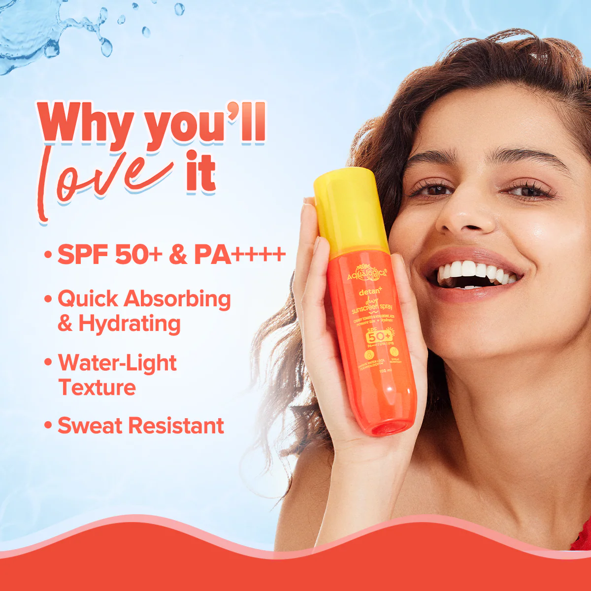 Detan+ Dewy Sunscreen Spray - 100 ml - Image 3