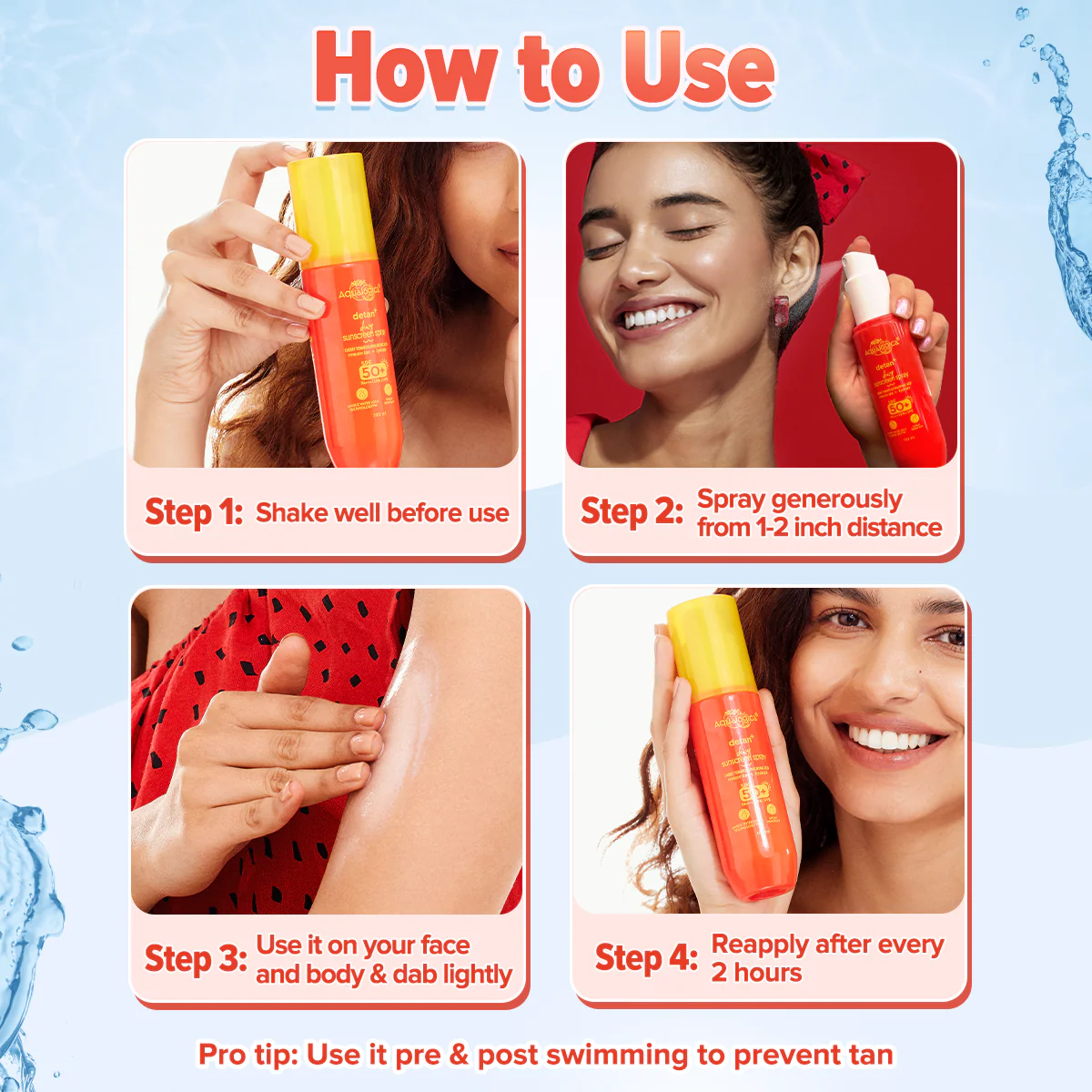 Detan+ Dewy Sunscreen Spray - 100 ml - Image 5
