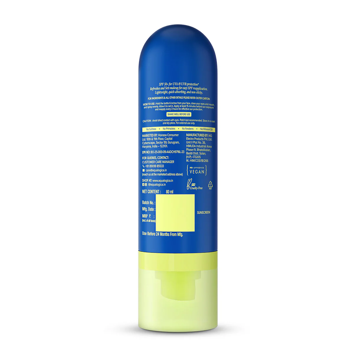 Bright+ Makeup-Set Sunscreen Mist SPF 50+ PA++++ with Blueberry & Kojic Acid - Image 12