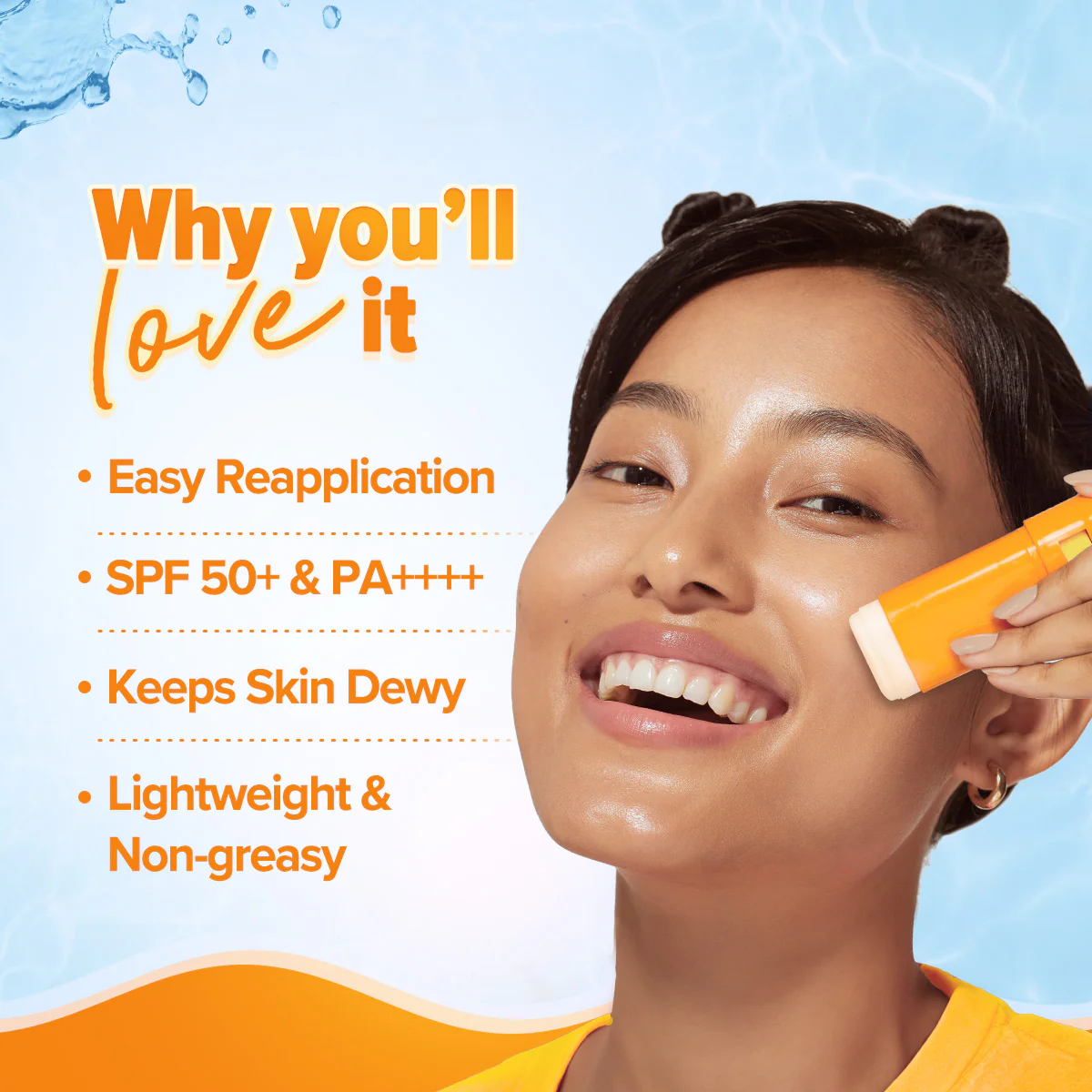 Glow+ Dewy Sunstick with SPF 50+ & PA++++ for Easy Reapplication & No White Cast - 20g - Image 3