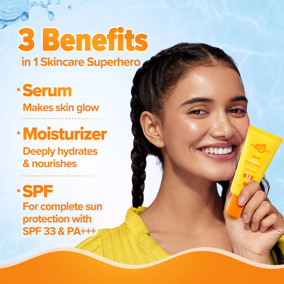 Glow+ 3-in-1 Delicious Dream Cream with SPF 33+ & PA+++ for Glowing Skin - 50g - Image 3