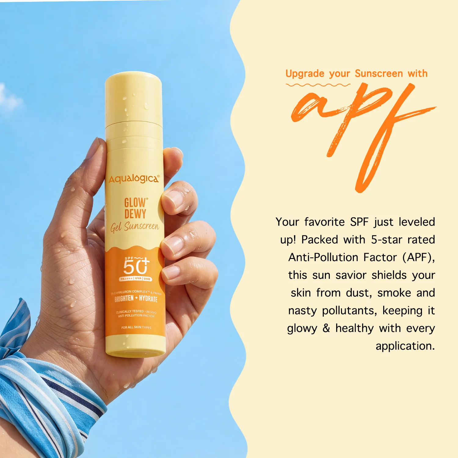 Glow+ Dewy Gel Sunscreen In-Vivo Tested SPF 50+ PA++++ with Papaya & Vitamin C - 50g - Image 11