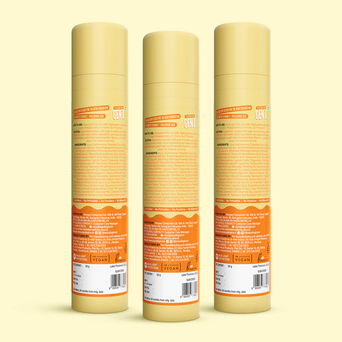 Glow+ Dewy Gel Sunscreen In-Vivo Tested SPF 50+ PA++++ with Papaya & Vitamin C - 50g (Pack of 3) - Image 12