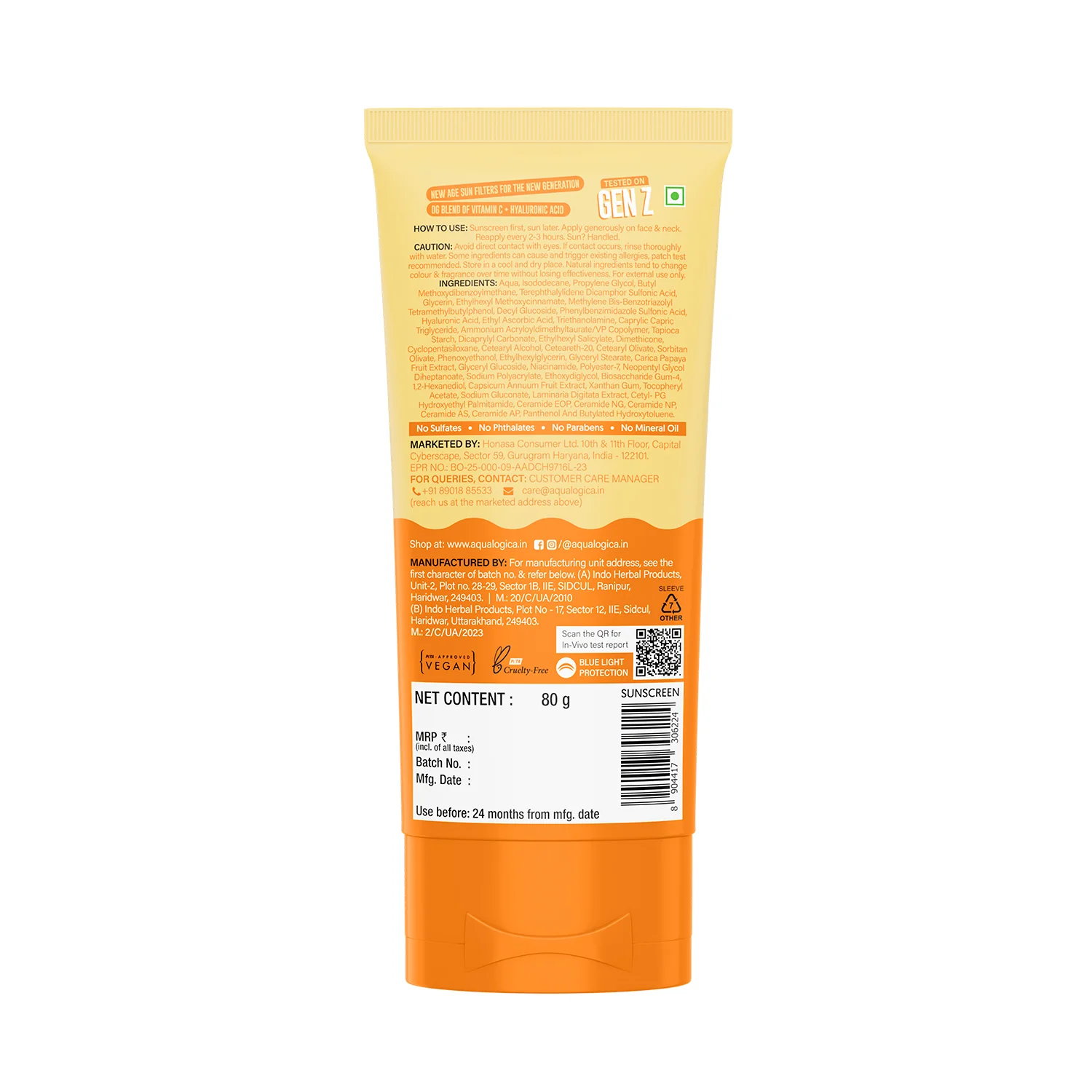 Glow+ Dewy Gel Sunscreen In-Vivo Tested SPF 50+ PA++++ with Papaya & Vitamin C - 80g - Image 13