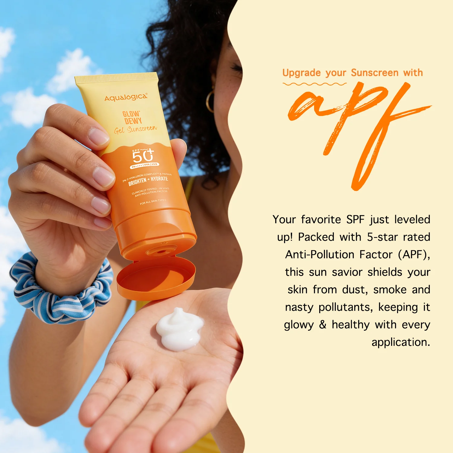 Glow+ Dewy Gel Sunscreen In-Vivo Tested SPF 50+ PA++++ with Papaya & Vitamin C - 80g - Image 8