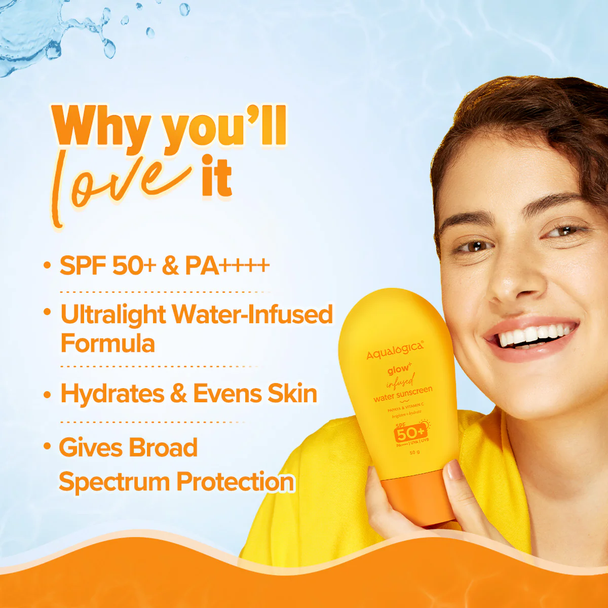 Glow+ Infused Water Sunscreen with Papaya & Vitamin C - Image 5