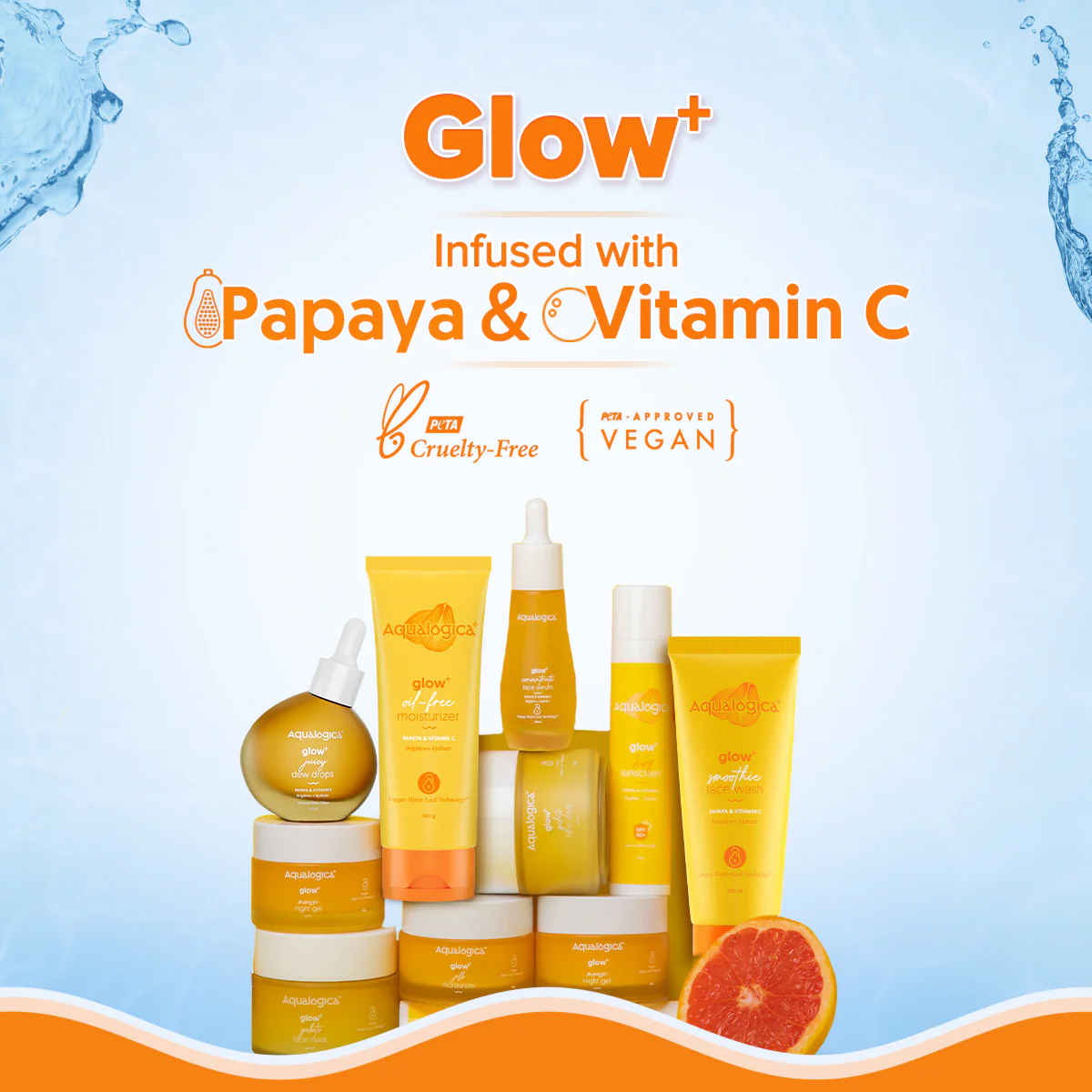 Glow+ Oil Free Moisturizer with Papaya & Vitamin C for Glowing Skin - 100g - Image 7