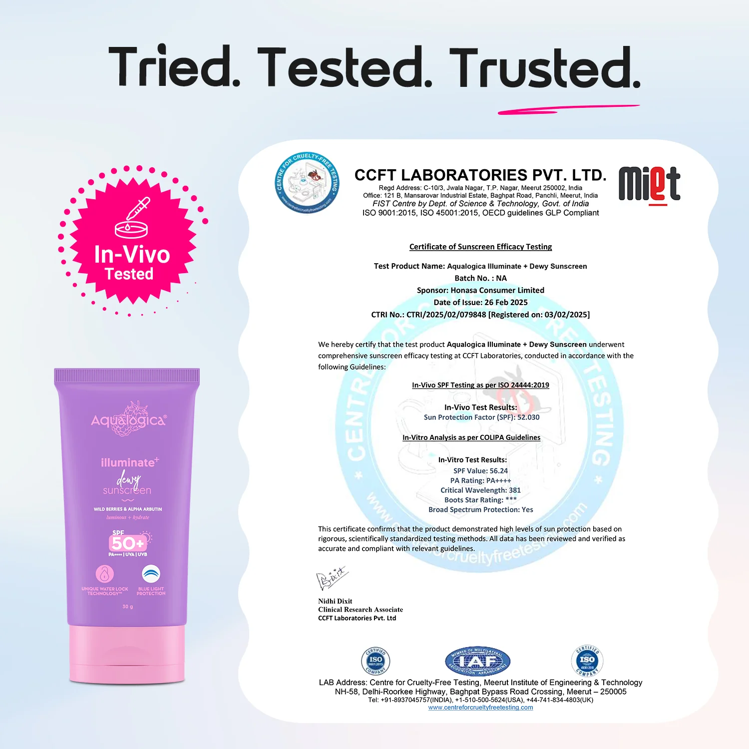 Illuminate+ Dewy Sunscreen In-Vivo Tested SPF 50+ PA++++ with Wild Berries & Alpha Arbutin - 30 g - Image 5