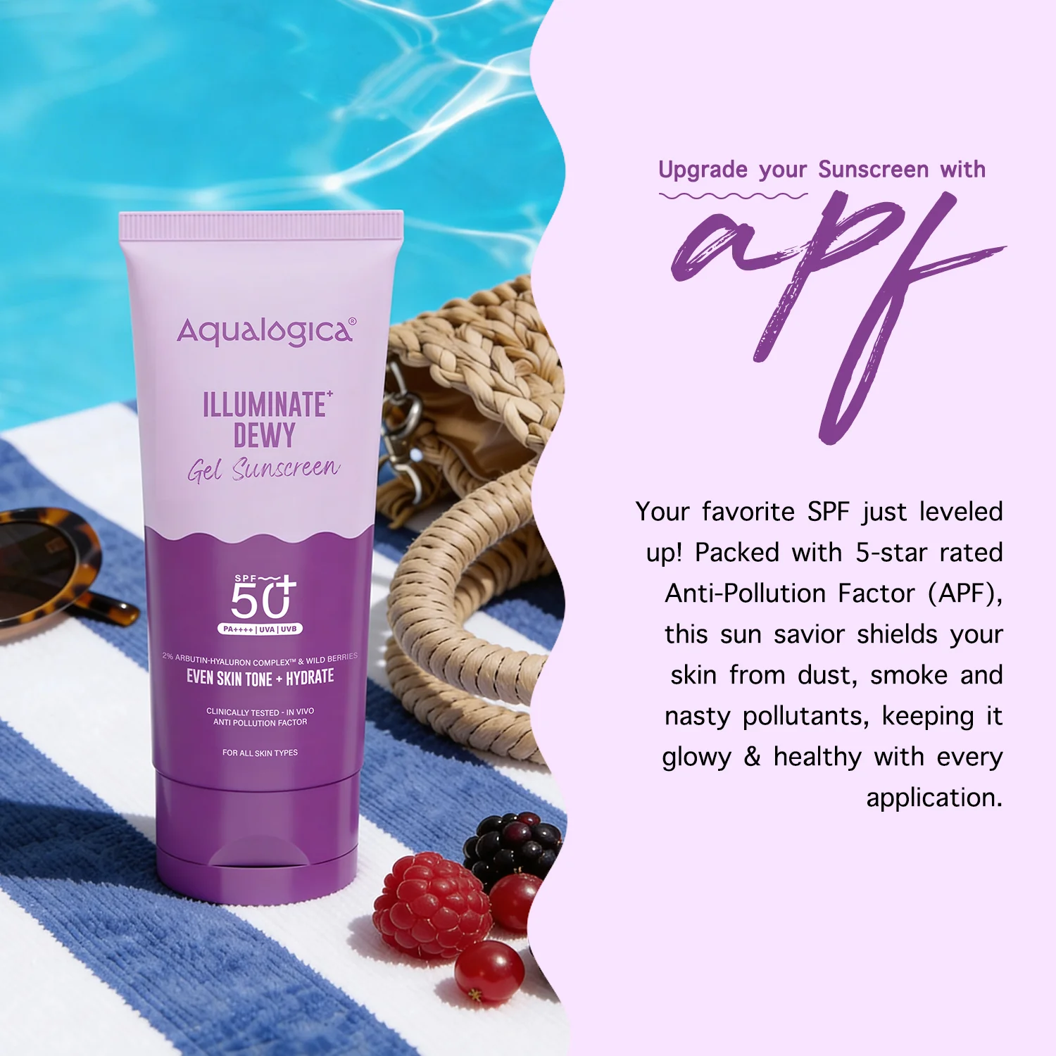 Illuminate+ Dewy Sunscreen In-Vivo Tested SPF 50+ PA++++ with Wild Berries & Alpha Arbutin - 80 g - Image 8