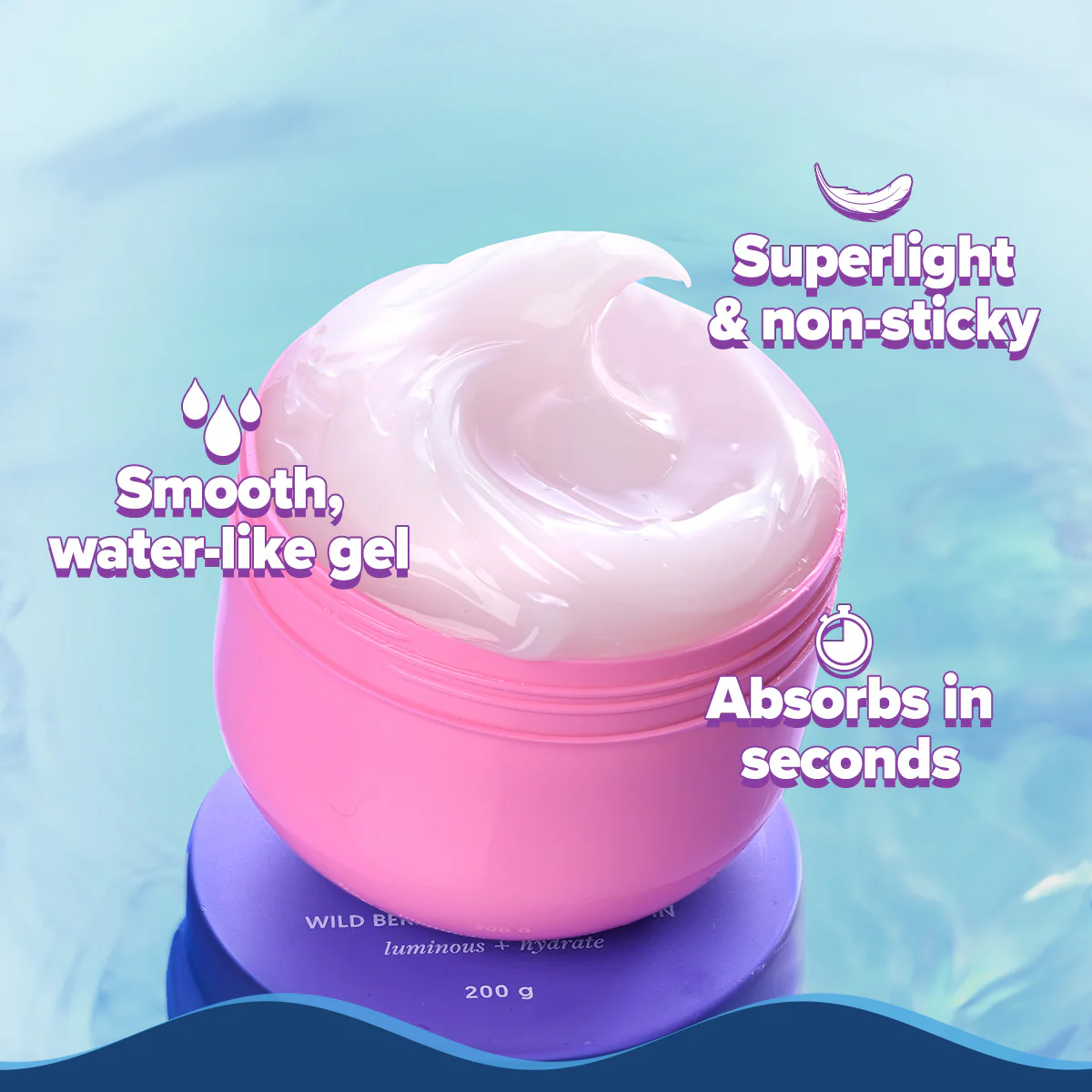 Illuminate + Hydra Gel Moisturizer with Wild Berries & Alpha Arbutin - 200g - Image 3