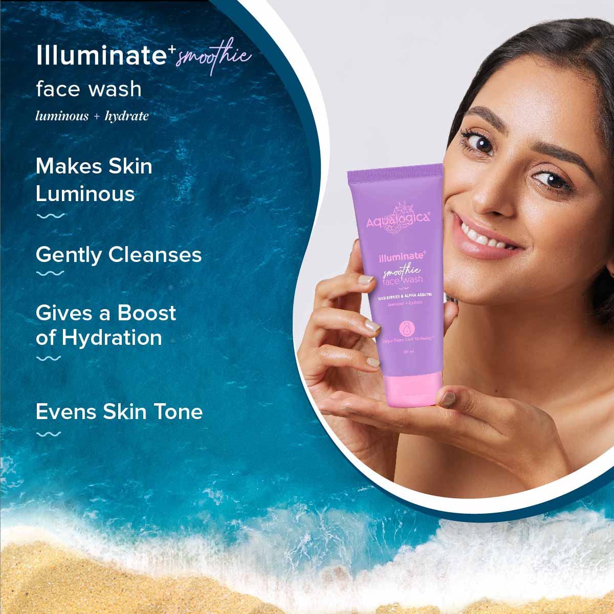 IIIuminate+ Smoothie Face Wash with Wild Berries & Alpha Arbutin for Luminous Glow - 100ml - Image 3