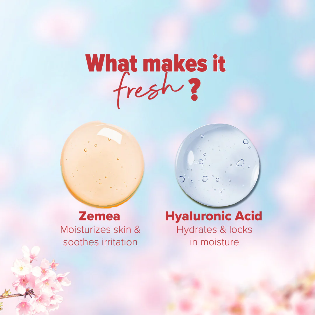 Refresh+ Cherry Blossom Bloom Perfume Body Mist with Zemea and Hyaluronic Acid 150 ml - Image 6