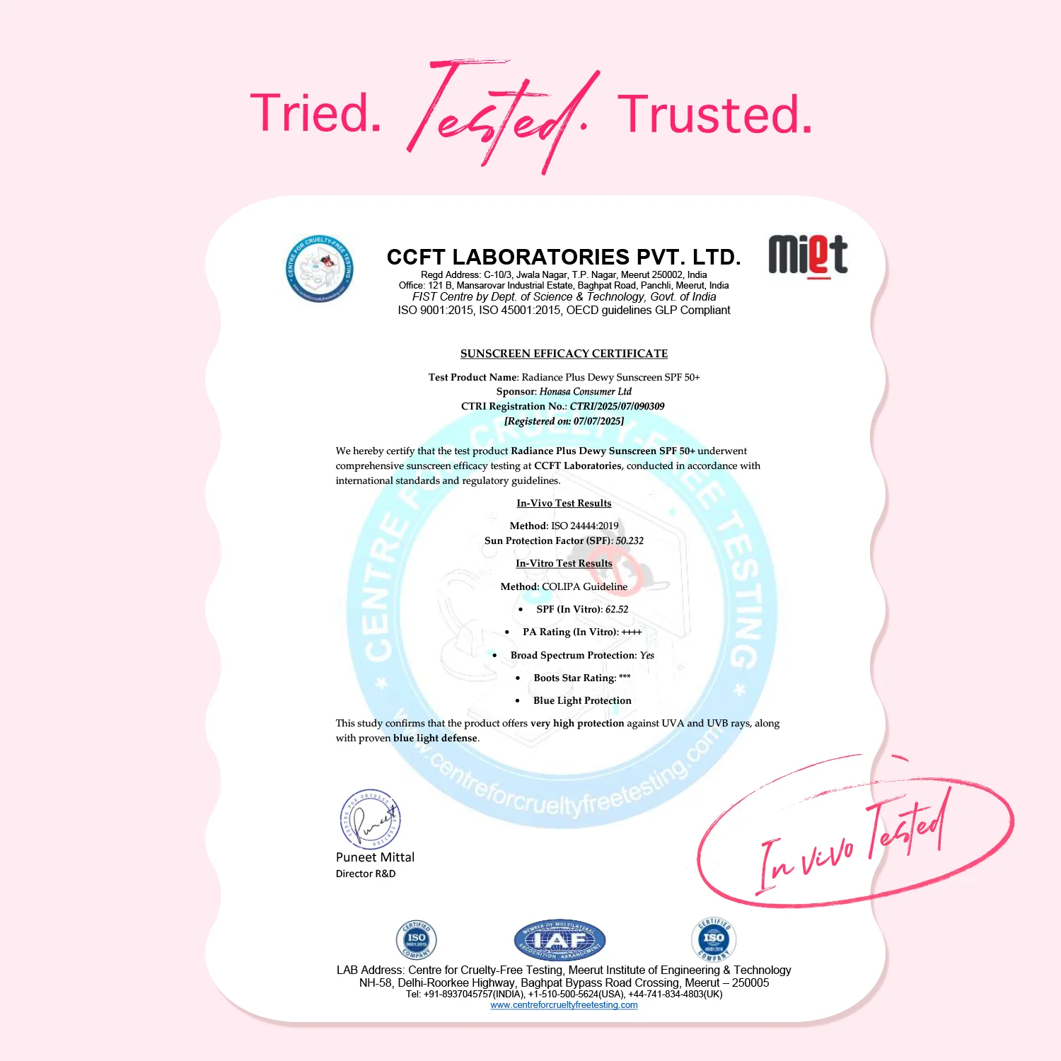 Radiance+ Dewy Sunscreen In-Vivo Tested with Watermelon & Niacinamide with SPF 50 & PA++++ - 50g - Image 8