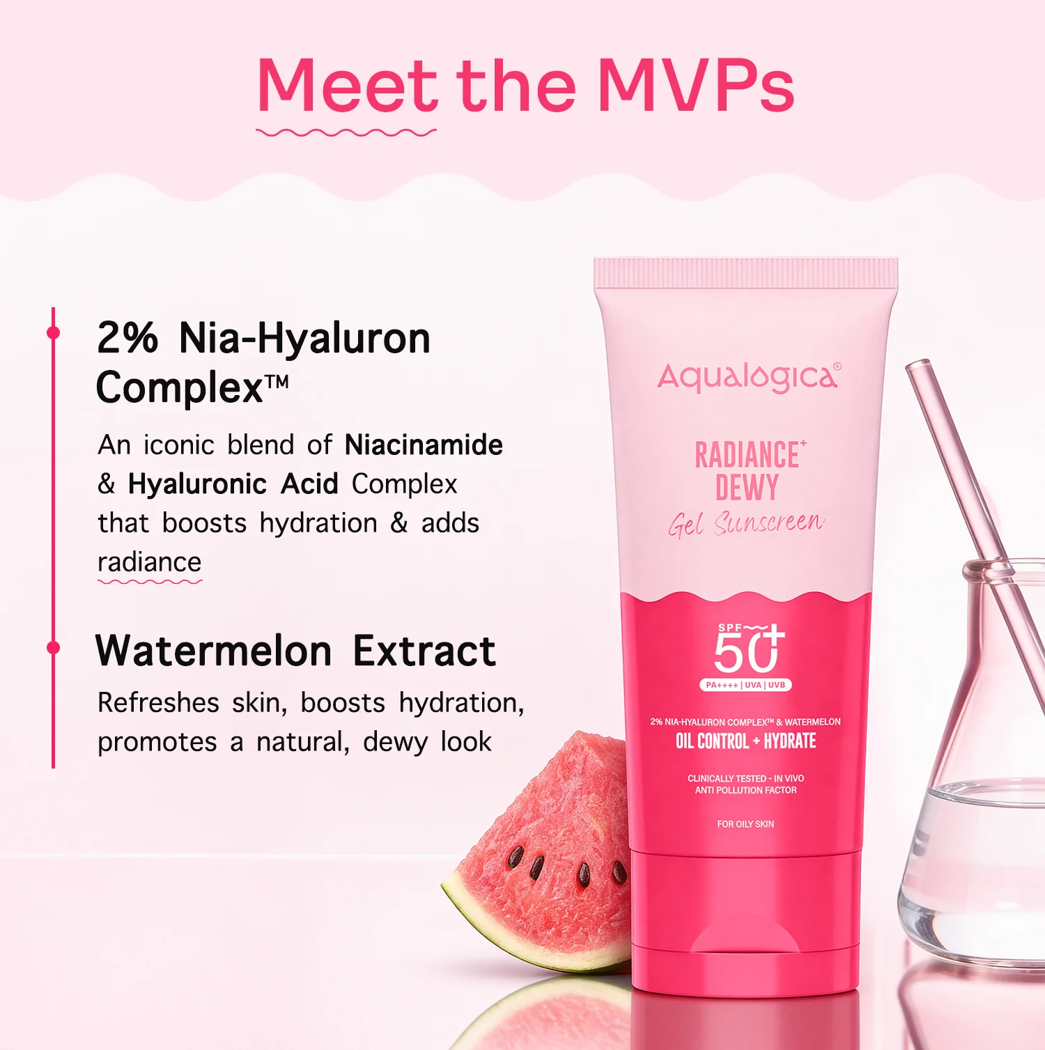 Radiance+ Dewy Sunscreen In-Vivo Tested with Watermelon & Niacinamide with SPF 50 & PA++++ - 80g - Image 10