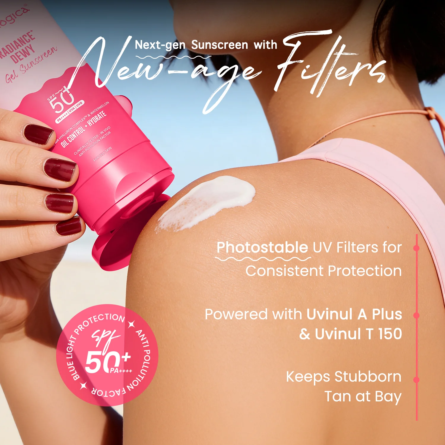 Radiance+ Dewy Sunscreen In-Vivo Tested with Watermelon & Niacinamide with SPF 50 & PA++++ - 80g - Image 4