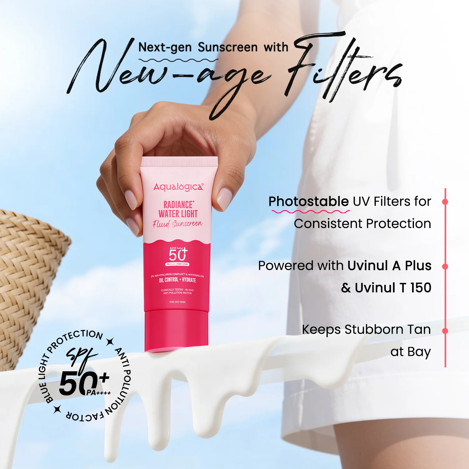 Radiance+ Water Light Fluid Sunscreen - 50g - Image 5