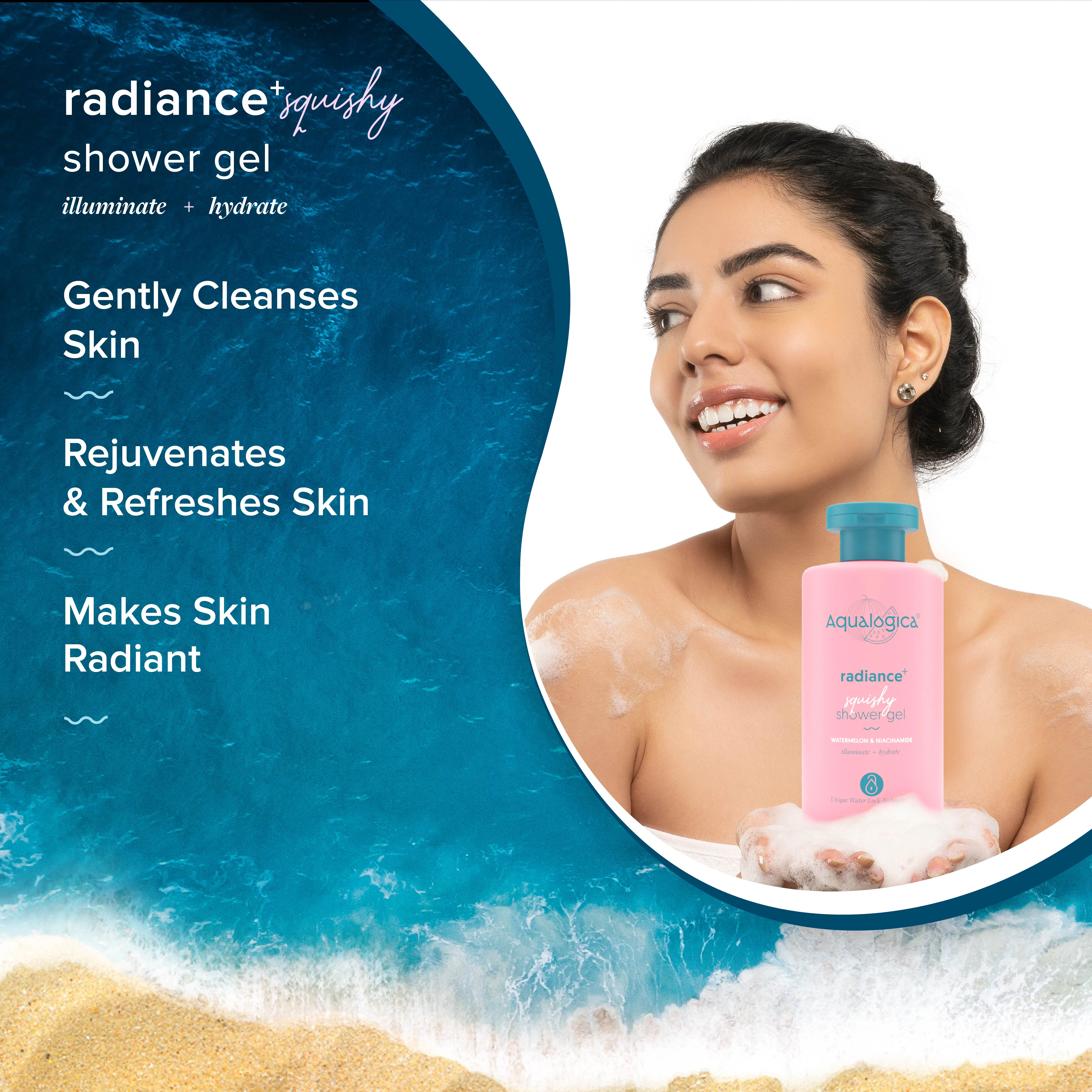 Radiance+ Squishy Shower Gel with Watermelon & Niacinamide for Radiant Skin - 250ml - Image 5