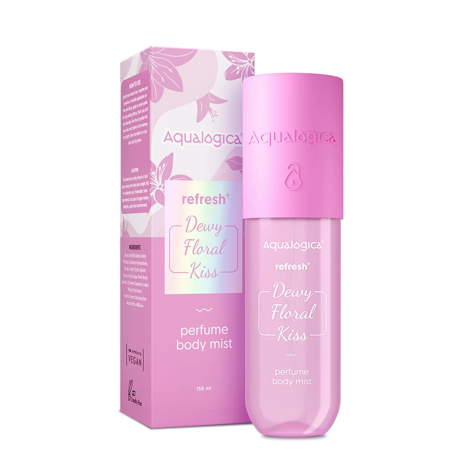 Refresh+ Dewy Floral Kiss Perfume Body Mist with Zemea & Hyaluronic Acid- 150 ml - Image 3